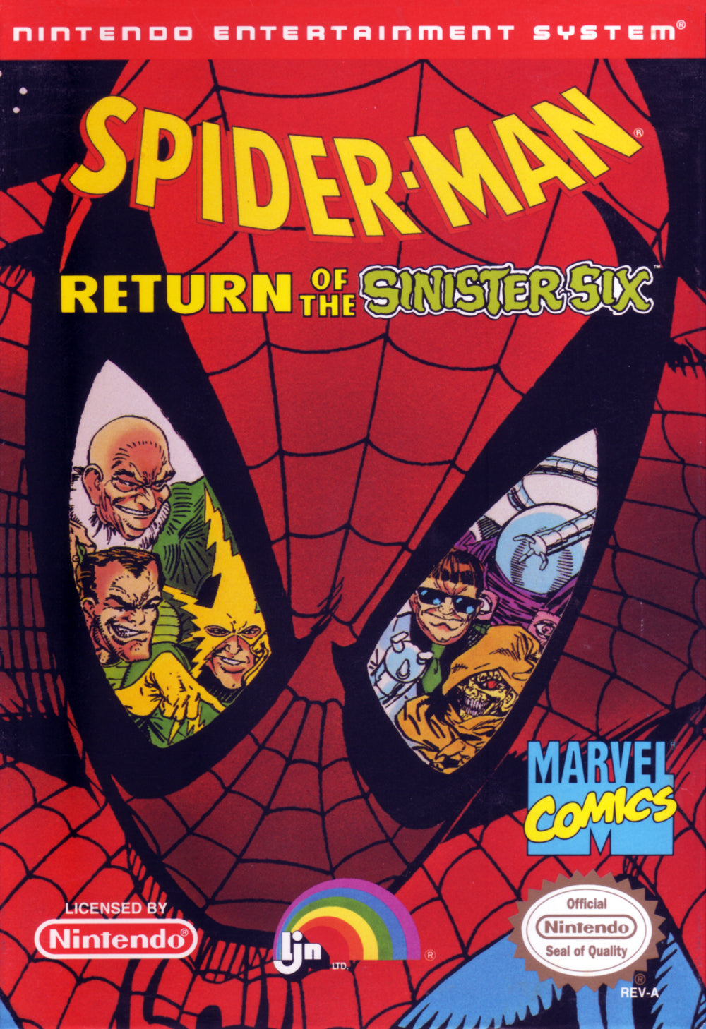 SPIDER-MAN: RETURN OF THE SINISTER SIX  - NES (W/BOX & MANUAL)