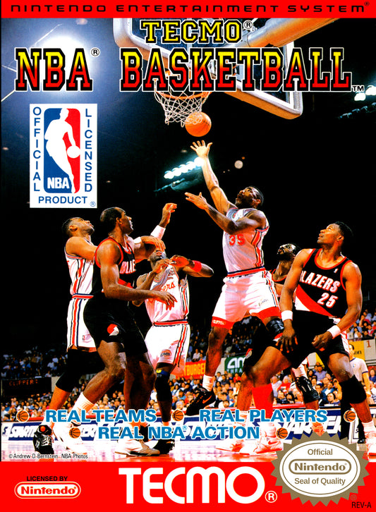 TECMO NBA BASKETBALL  - NES (W/BOX)