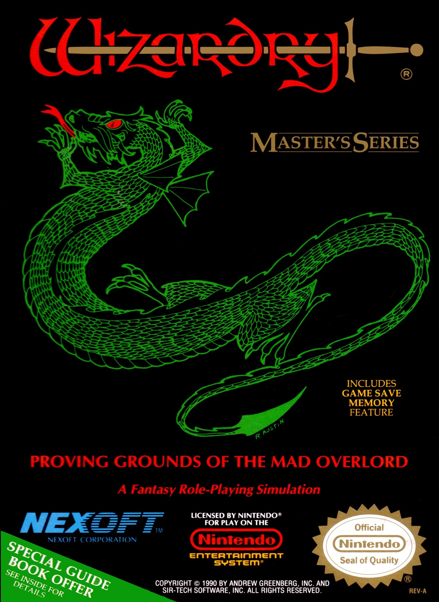 WIZARDRY: PROVING GROUNDS OF THE MAD OVE  - NES (W/BOX & MANUAL)