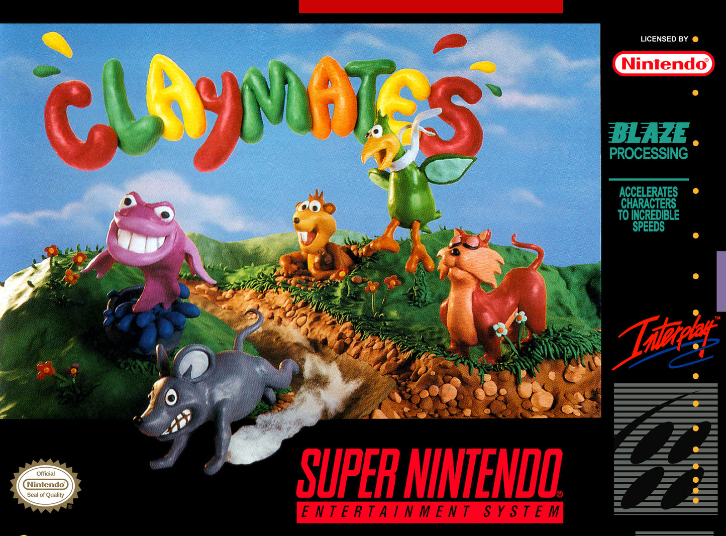 CLAYMATES  - SNES (W/BOX & MANUAL)