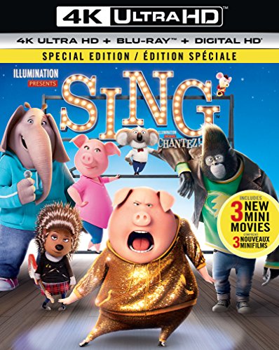 SING [4K ULTRA HD + BLU-RAY + DIGITAL HD] (BILINGUAL)