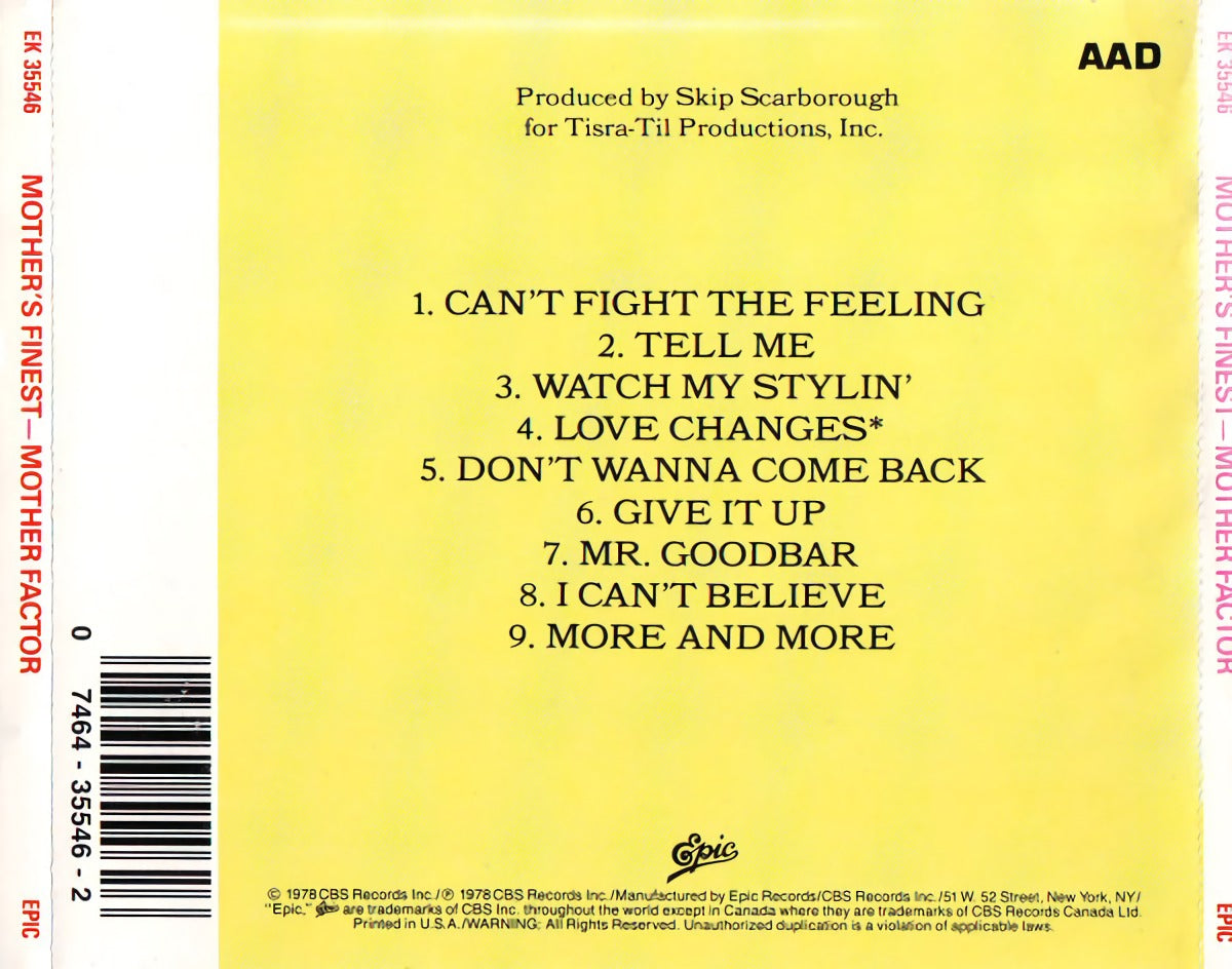 MOTHER'S FINEST  - MOTHER FACTOR