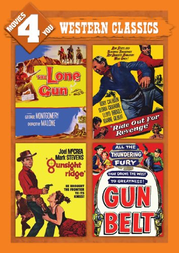 MOVIES 4 YOU: WESTERN CLASSICS (THE LONE GUN / RIDE OUT FOR REVENGE / GUNSIGHT RIDGE / GUN BELT)