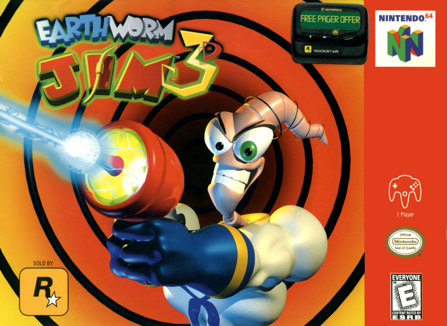 EARTHWORM JIM 3D  - N64 (W/BOX & MANUAL)