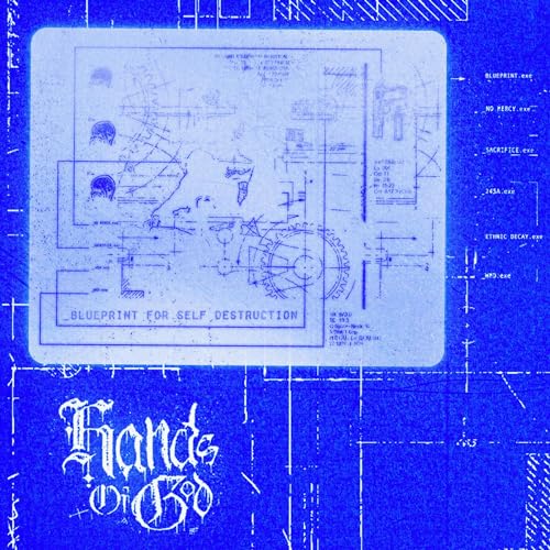 HANDS OF GOD - BLUEPRINT FOR SELF DESTRUCTION (CLEAR/TRANSPARENT BLUE BUTTERFLY VINYL)