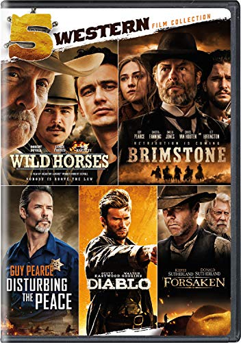 WILD HORSES/BRIMSTONE/DISTURBING THE PEA - DVD-5 WESTERN FILM COLLECTION