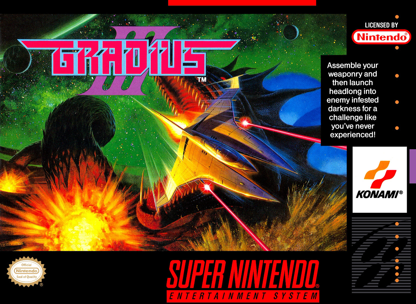 GRADIUS III  - SNES (W/BOX & MANUAL)