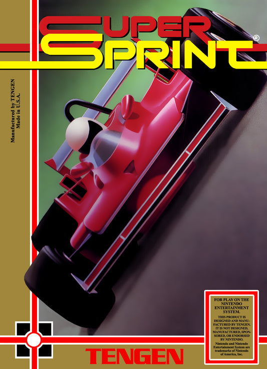 SUPER SPRINT  - NES (W/BOX & MANUAL)