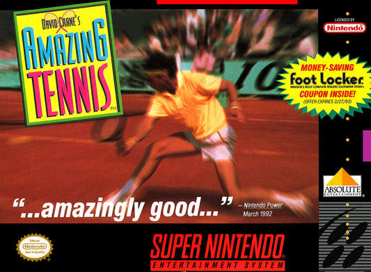 DAVID CRANE'S AMAZING TENNIS  - SNES (W/BOX & MANUAL)