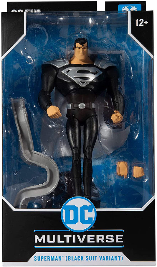 DC MULTIVERSE: SUPERMAN (BLACK SUIT VARIANT) - MCFARLANE-2021-ANIMATED SERIES