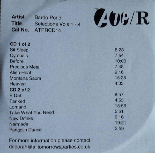 BARDO POND  - SELECTIONS: V1-4