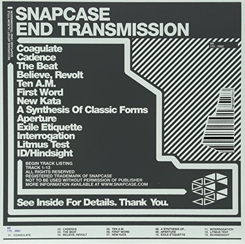 SNAPCASE - END TRANSMISSION