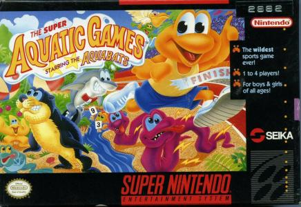 SUPER AQUATIC GAMES  - SNES (W/BOX & MANUAL)