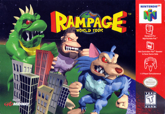 RAMPAGE: WORLD TOUR  - N64 (W/BOX)