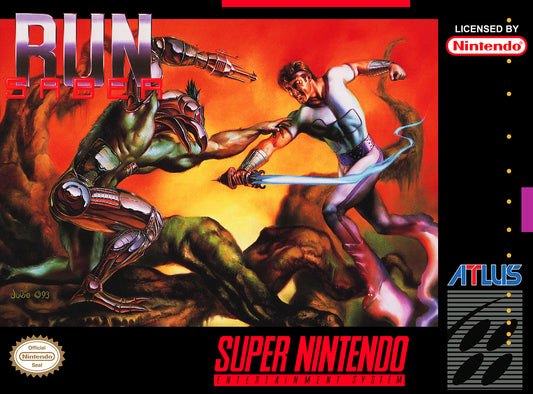 RUN SABER  - SNES (W/BOX)