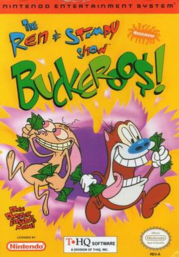 REN & STIMPY SHOW: BUCKEROOS  - NES (W/BOX & MANUAL)