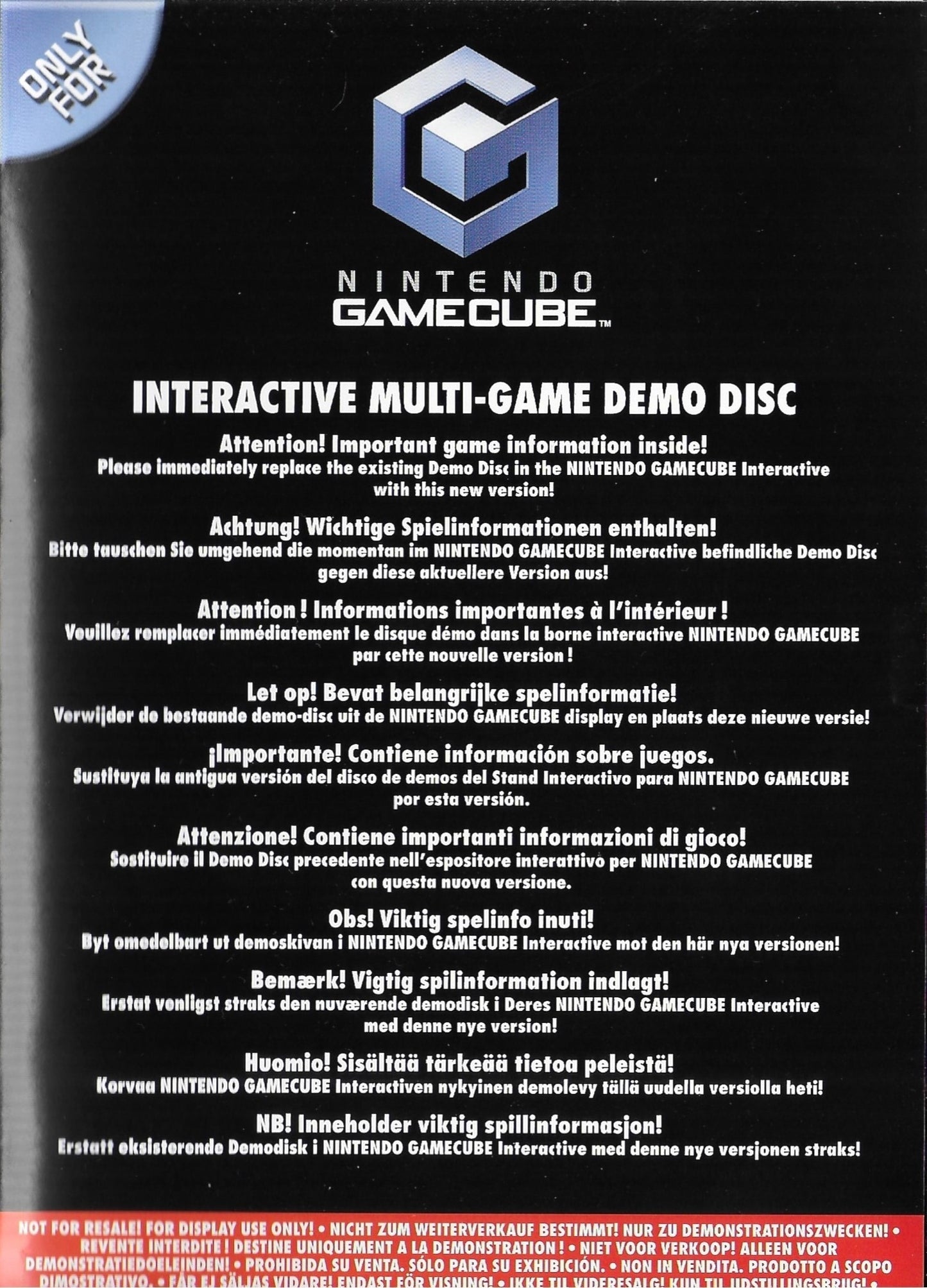 INTERACTIVE MULTI-GAME DEMO DISC #8  - GCB