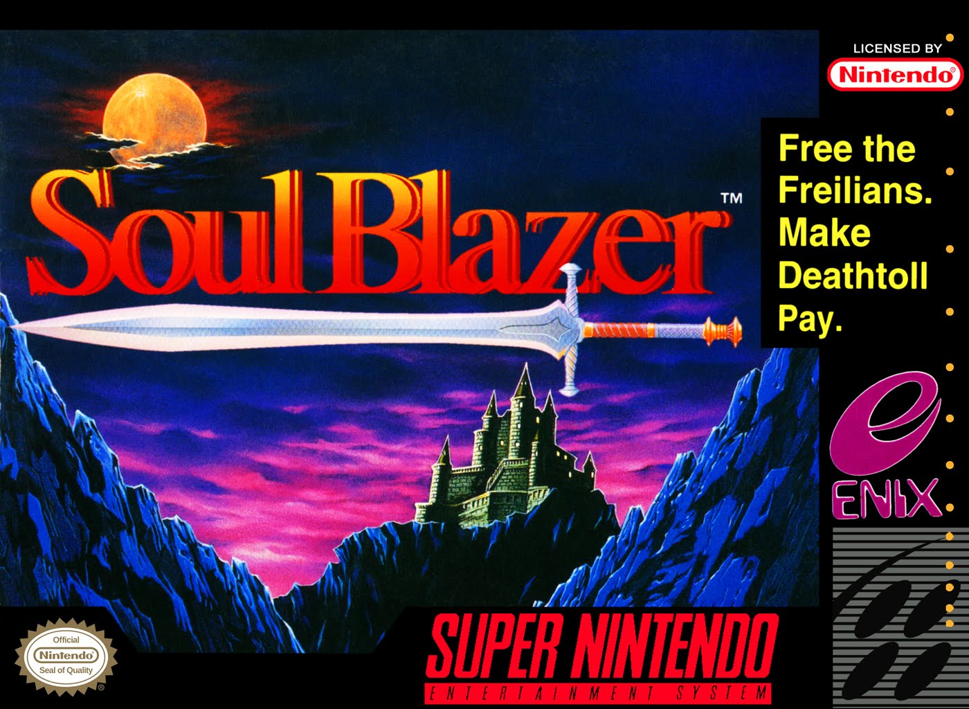 SOUL BLAZER  - SNES (W/BOX & MANUAL)