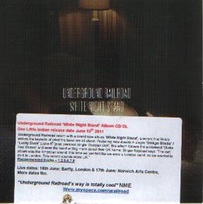 UNDERGROUND RAILROAD  - WHITE NIGHT STAND