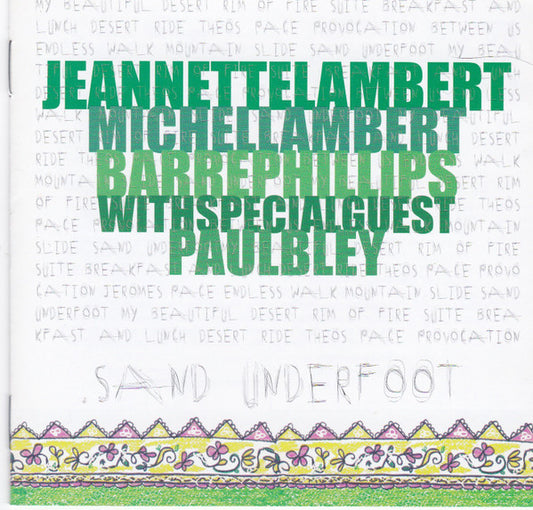 LAMBERT, JEANNETTE  - SAND UNDERFOOT