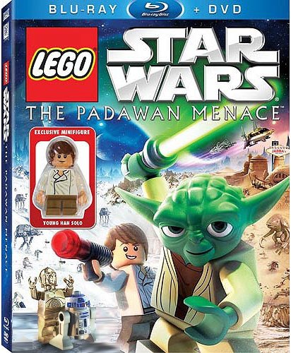 LEGO STAR WARS: THE PADAWAN MENACE BLU-RAY & STANDARD DVD COMBO PACK WITH YOUNG HAN SOLO MINIFIGURE