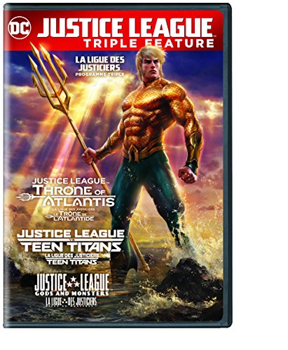 JUSTICE LEAGUE: TRIPLE FEATURE - DVD-THRONE OF ATLANTIS/TEEN TITANS/GODS
