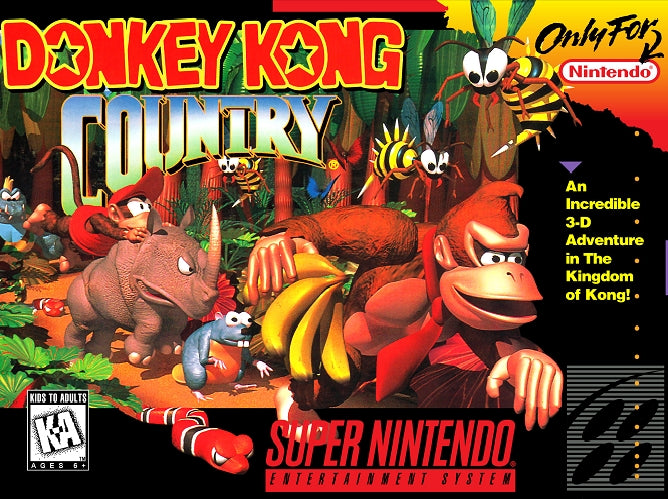 DONKEY KONG COUNTRY  - SNES (W/BOX)