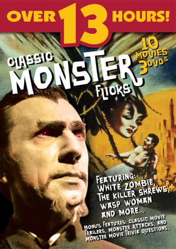 CLASSIC MONSTER FLICKS - DVD-10 MOVIES (3 DISCS)