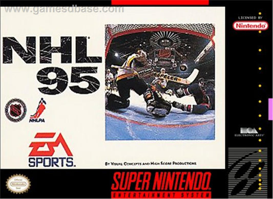 NHL 95  - SNES (W/BOX & MANUAL)