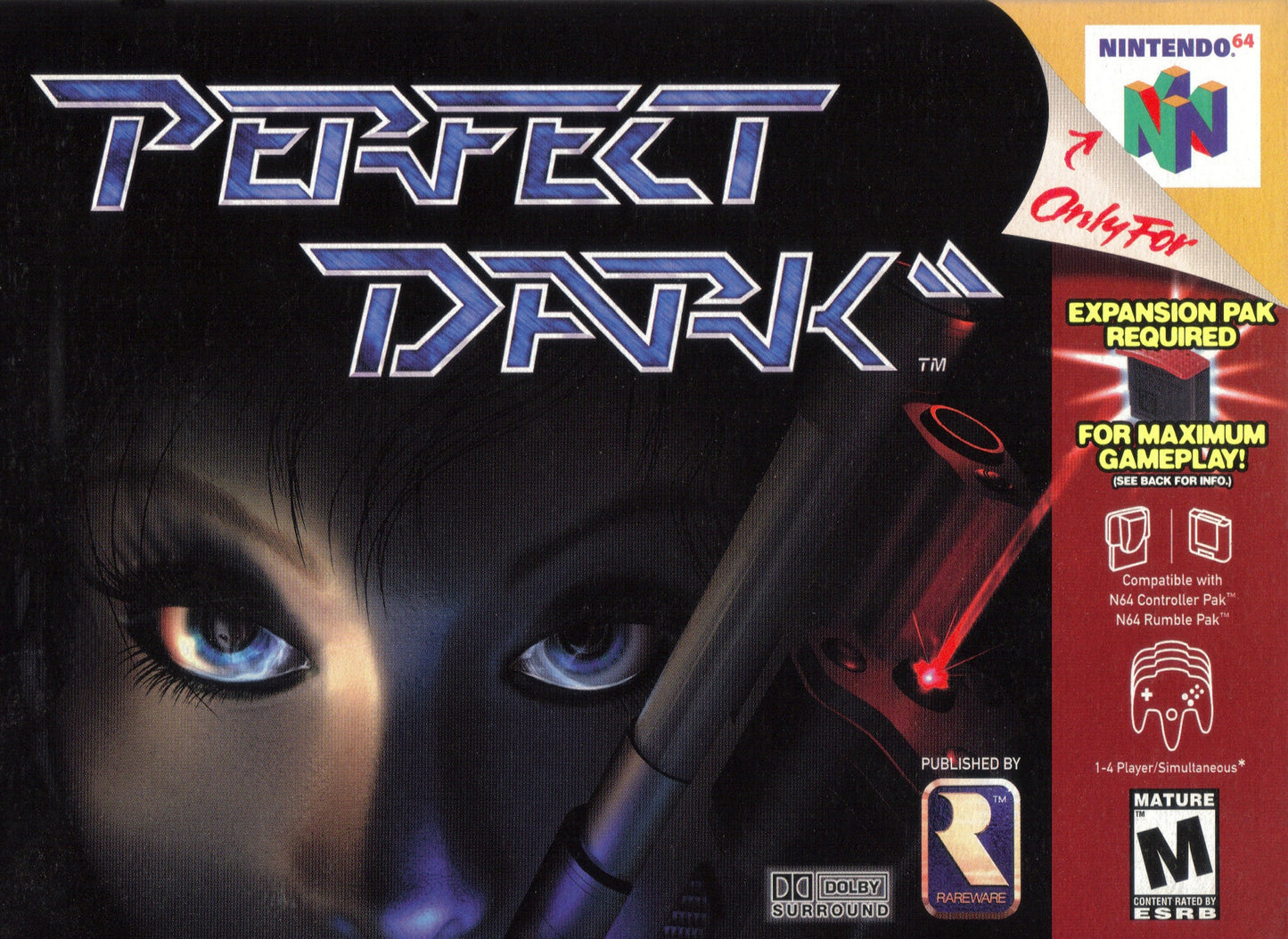 PERFECT DARK  - N64 (W/BOX & MANUAL)