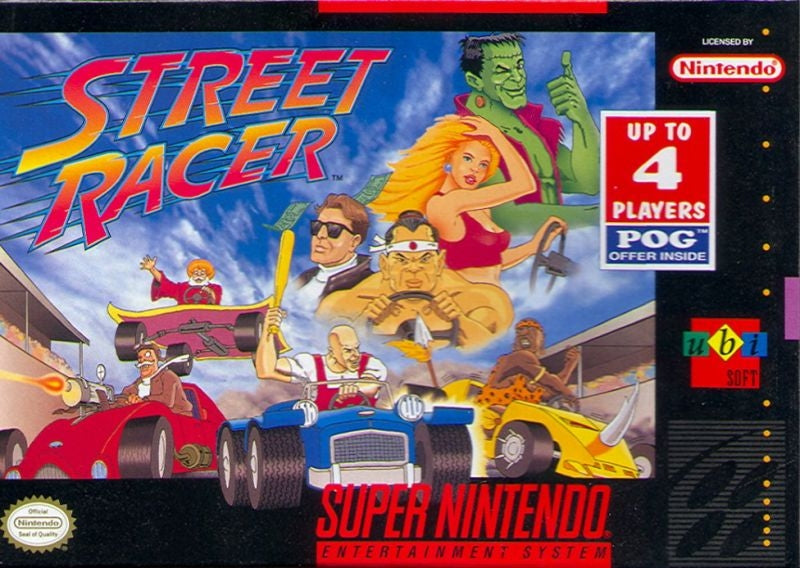 STREET RACER  - SNES (W/BOX & MANUAL)