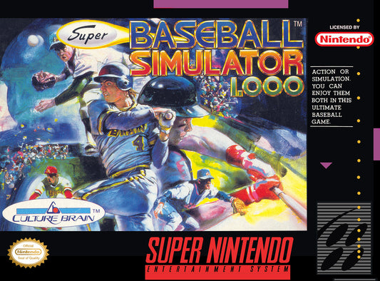 SUPER BASEBALL SIMULATOR 1.000  - SNES (W/BOX)