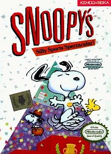 SNOOPY'S SILLY SPORTS  - NES (W/BOX & MANUAL)