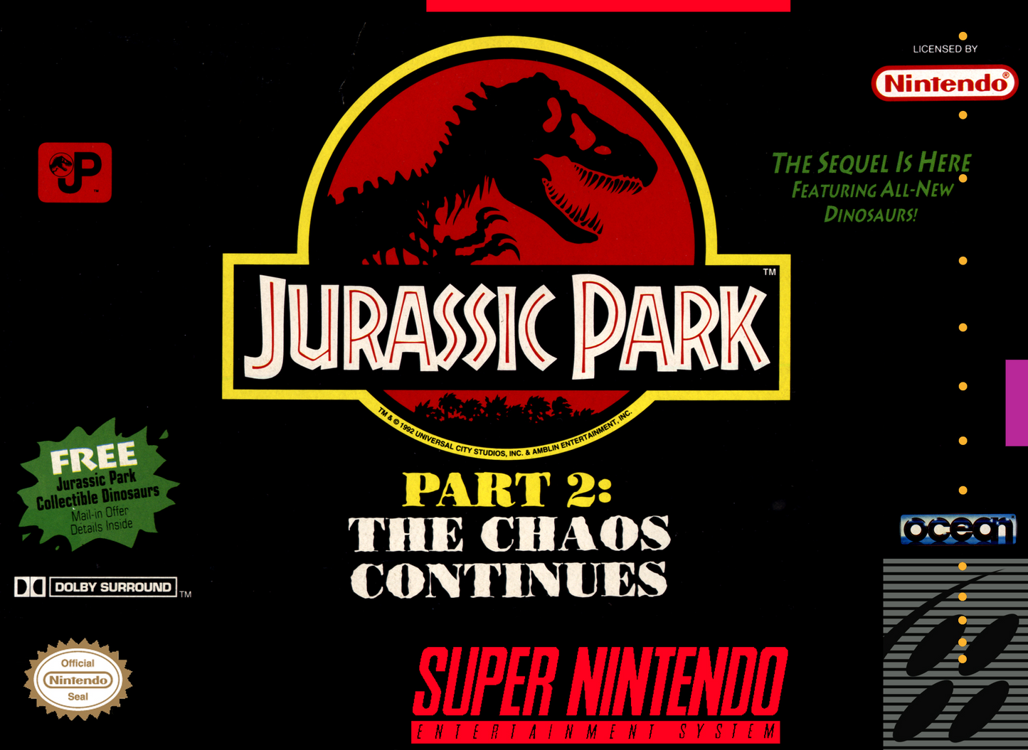 JURASSIC PARK 2: THE CHAOS CONTINUES  - SNES