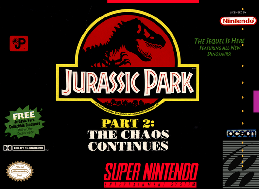 JURASSIC PARK 2: THE CHAOS CONTINUES  - SNES