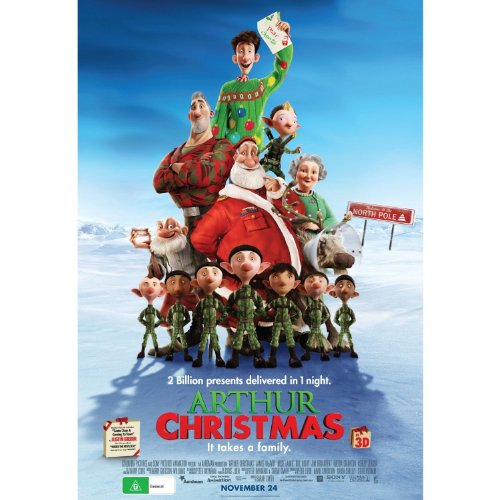 ARTHUR CHRISTMAS  - BLU-3D-INC. BLU & DVD COPIES