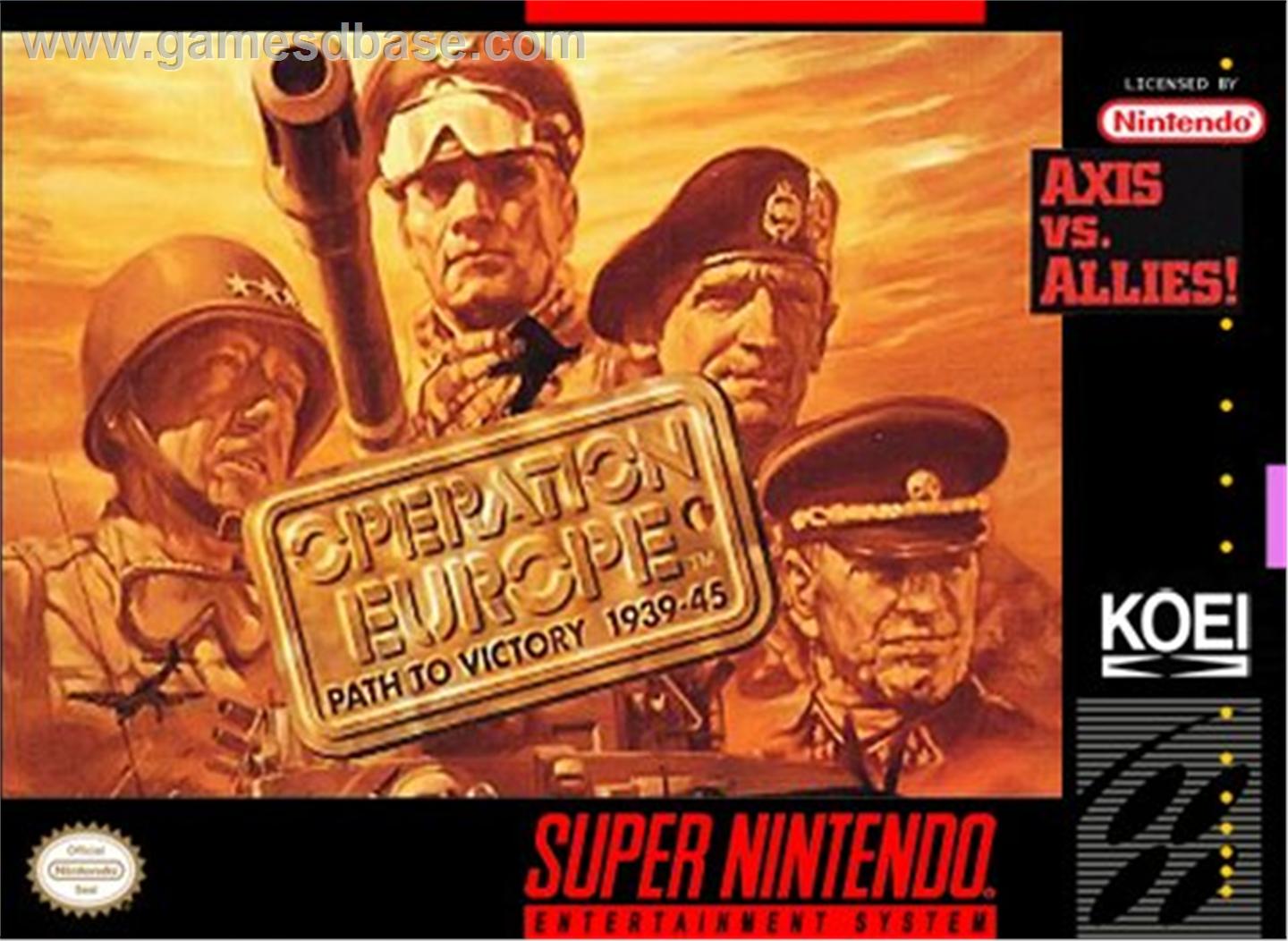 OPERATION EUROPE: PATH TO VICTORY 1939-4  - SNES (W/BOX)