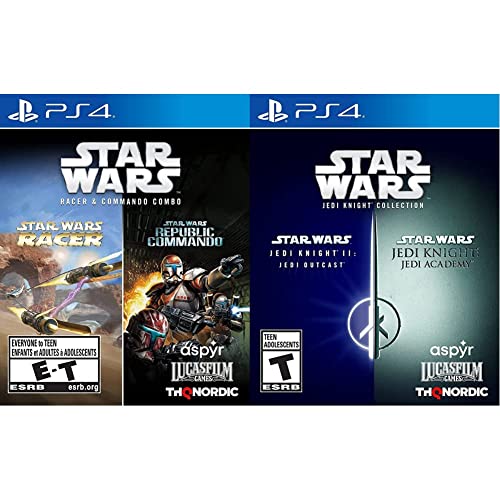 STAR WARS JEDI KNIGHT COLLECTION PLAYSTATION 4 AND STAR WARS RACER & COMMANDO COMBO PACK PLAYSTATION 4