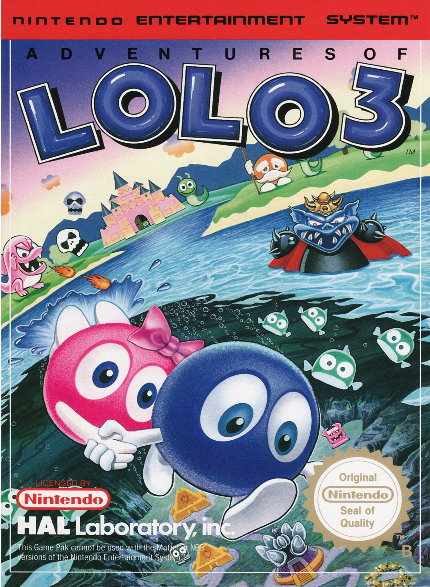 ADVENTURES OF LOLO 3  - NES (W/BOX)