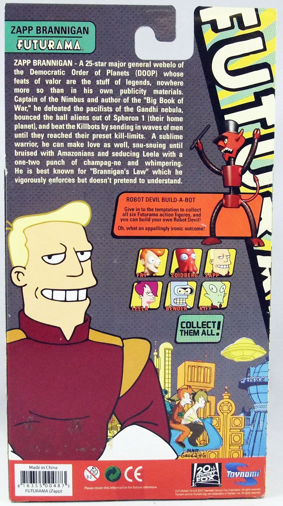 FUTURAMA: ZAPP BRANNIGAN - TOYNAMI-2007-ROBOT DEVIL BUILD-A