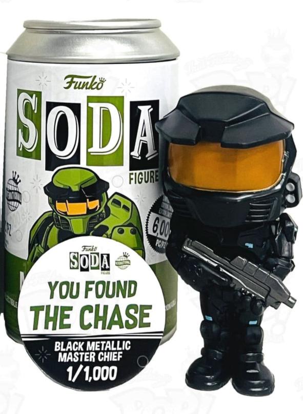 HALO: MASTER CHIEF (CHASE-1/1000)(BLACK METALLIC) - FUNKO SODA