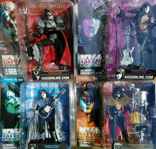 KISS CREATURES: DEMON/STARCHILD/SPACE ACE/FOX - MCFARLANE-2002-SET OF 4