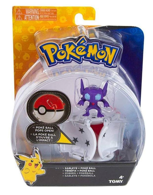 POKEMON: SABLEYE + POKE BALL - TOMY-2017