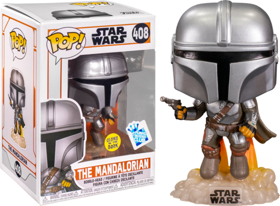 STAR WARS: MANDALORIAN #408 (FLYING/JETP - FUNKO POP!-GITD-INSIDER CLUB