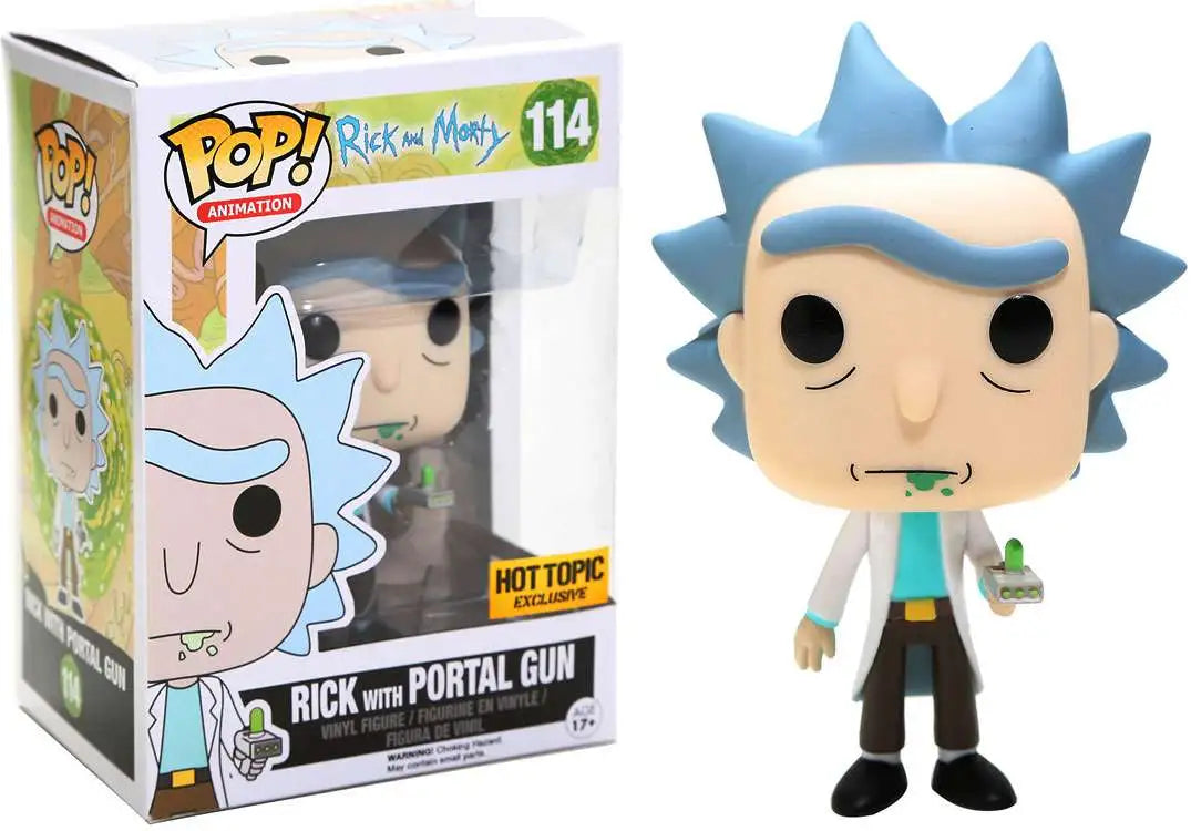 RICK & MORTY: RICK W/PORTAL GUN #114 - FUNKO POP!-EXCLUSIVE