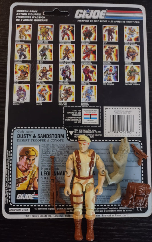 G.I. JOE: DUSTY & SANDSTORM (1991) - LOOSE FIGURE (COMPLETE WITH CARD)