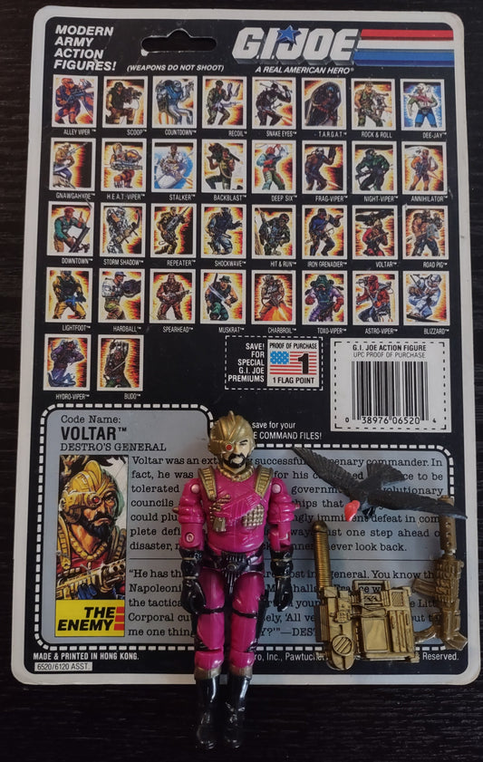 G.I. JOE: VOLTAR (1988) - LOOSE FIGURE (COMPLETE WITH CARD)