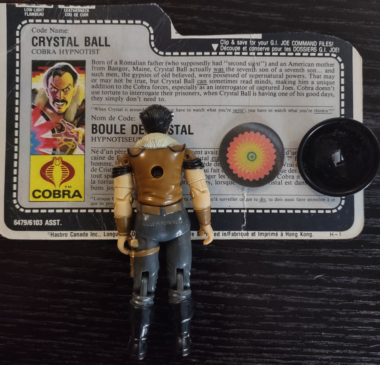 G.I. JOE: CRYSTAL BALL (1987) - LOOSE FIGURE (COMPLETE WITH CARD)