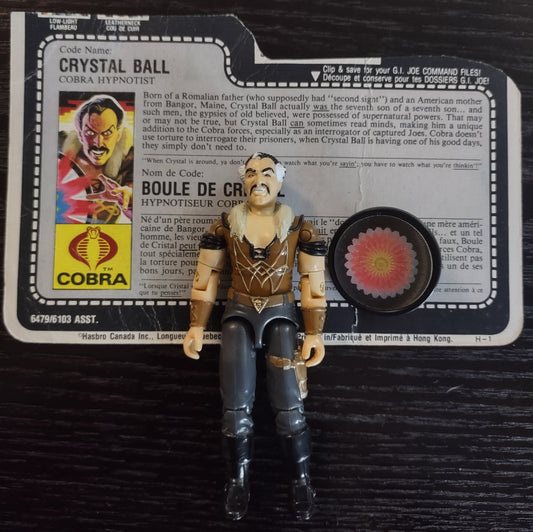 G.I. JOE: CRYSTAL BALL (1987) - LOOSE FIGURE (COMPLETE WITH CARD)