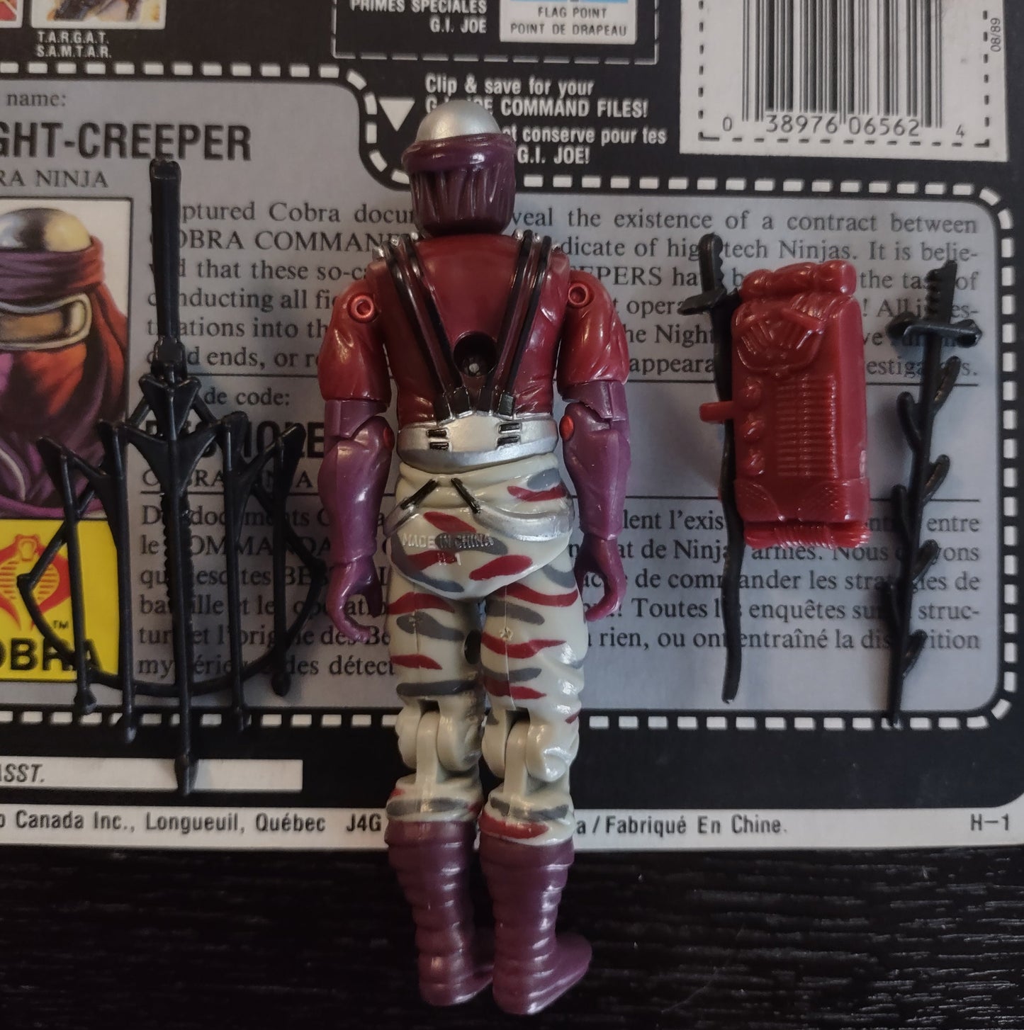 G.I. JOE: NIGHT CREEPER (1991) - LOOSE FIGURE (COMPLETE WITH CARD)